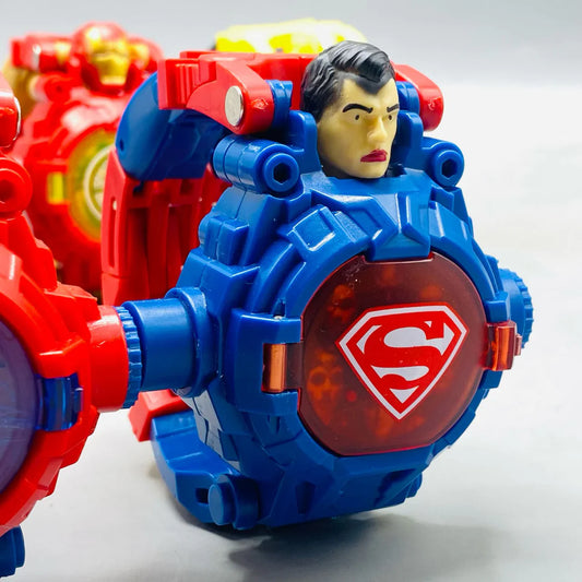 Super Hero Deformation Wrist Watch With Projector